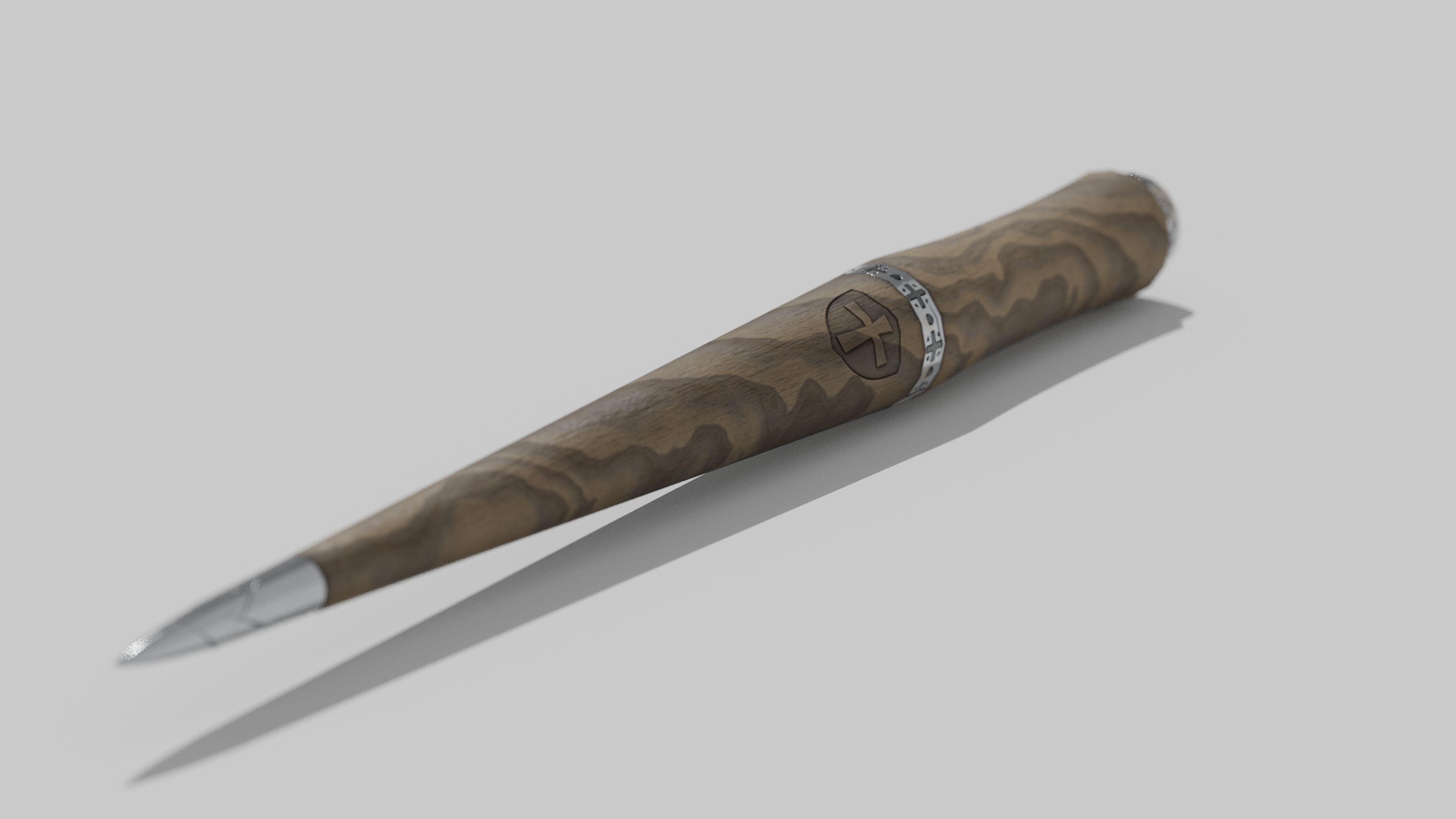 OB 00 30 vampire hunter stake Low-poly 3D model_1