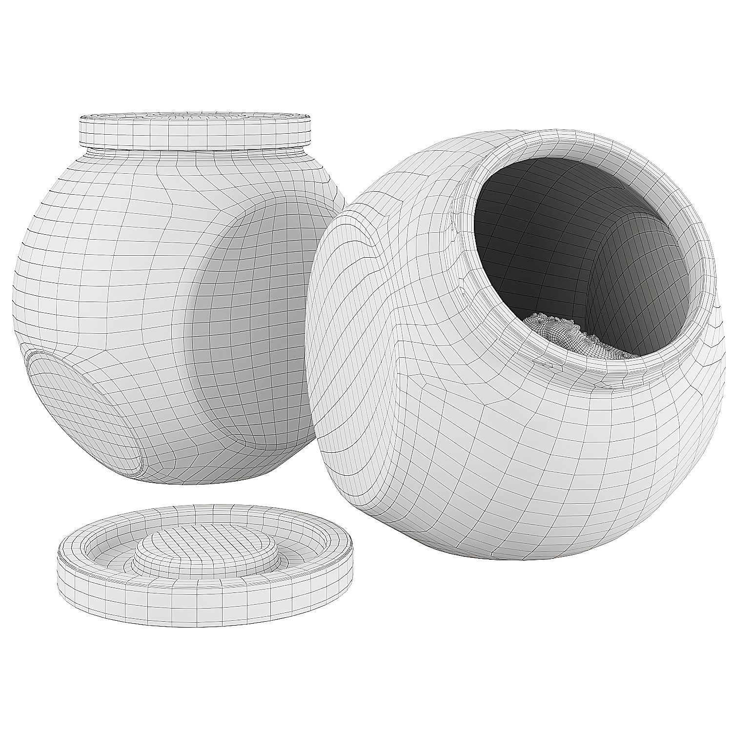 Chocolate Chip Cookies in a Glass Jar 15 3D model_8