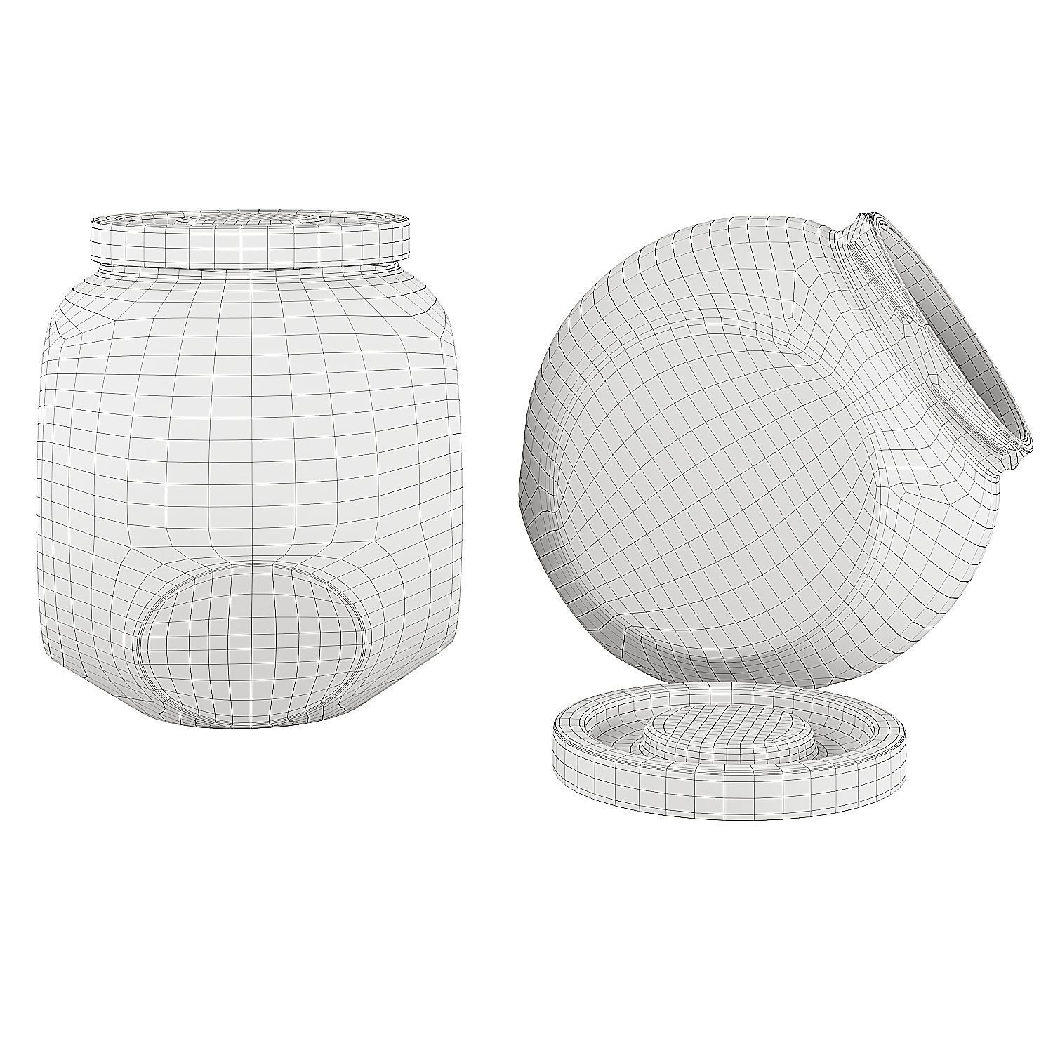 Chocolate Chip Cookies in a Glass Jar 15 3D model_13