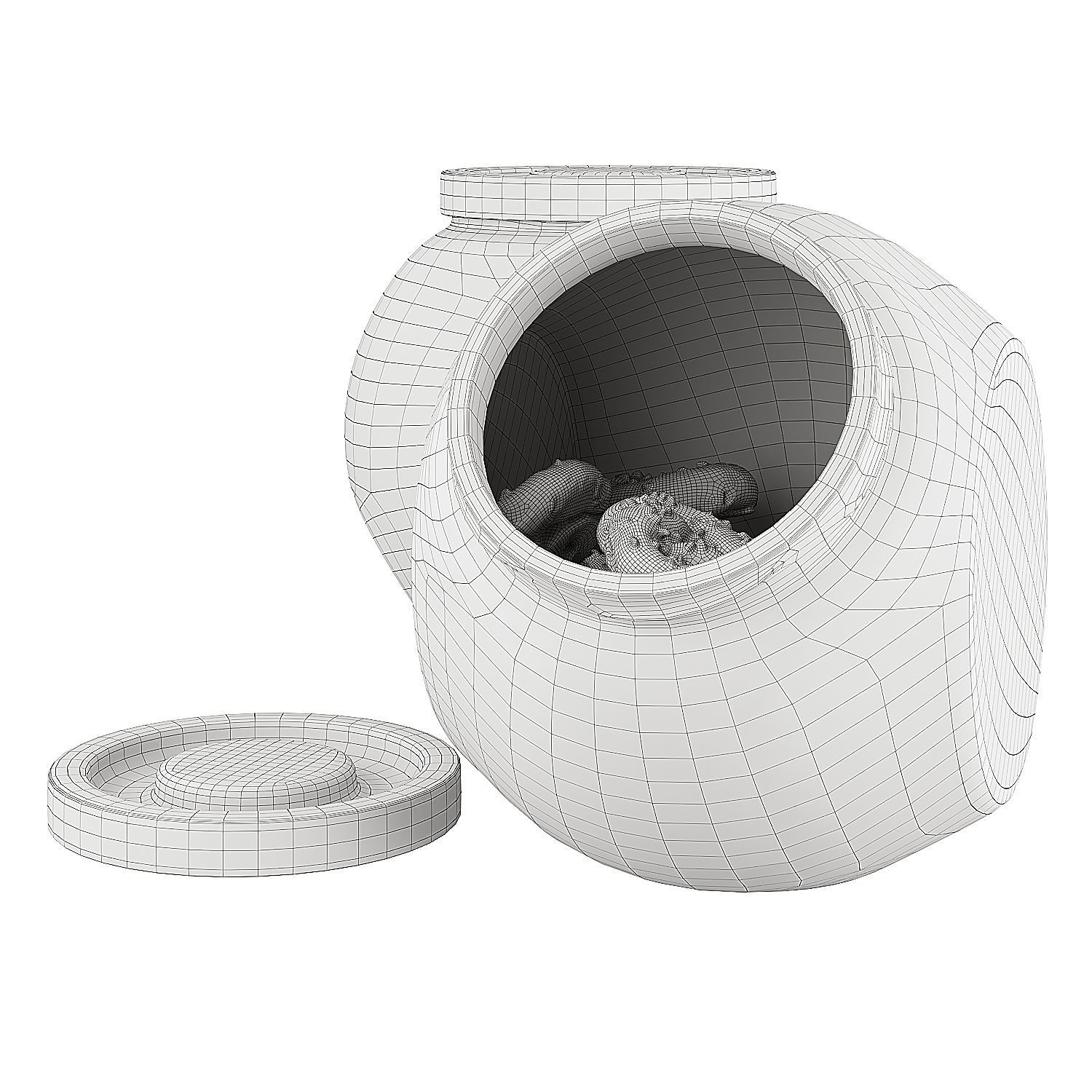 Chocolate Chip Cookies in a Glass Jar 15 3D model_10