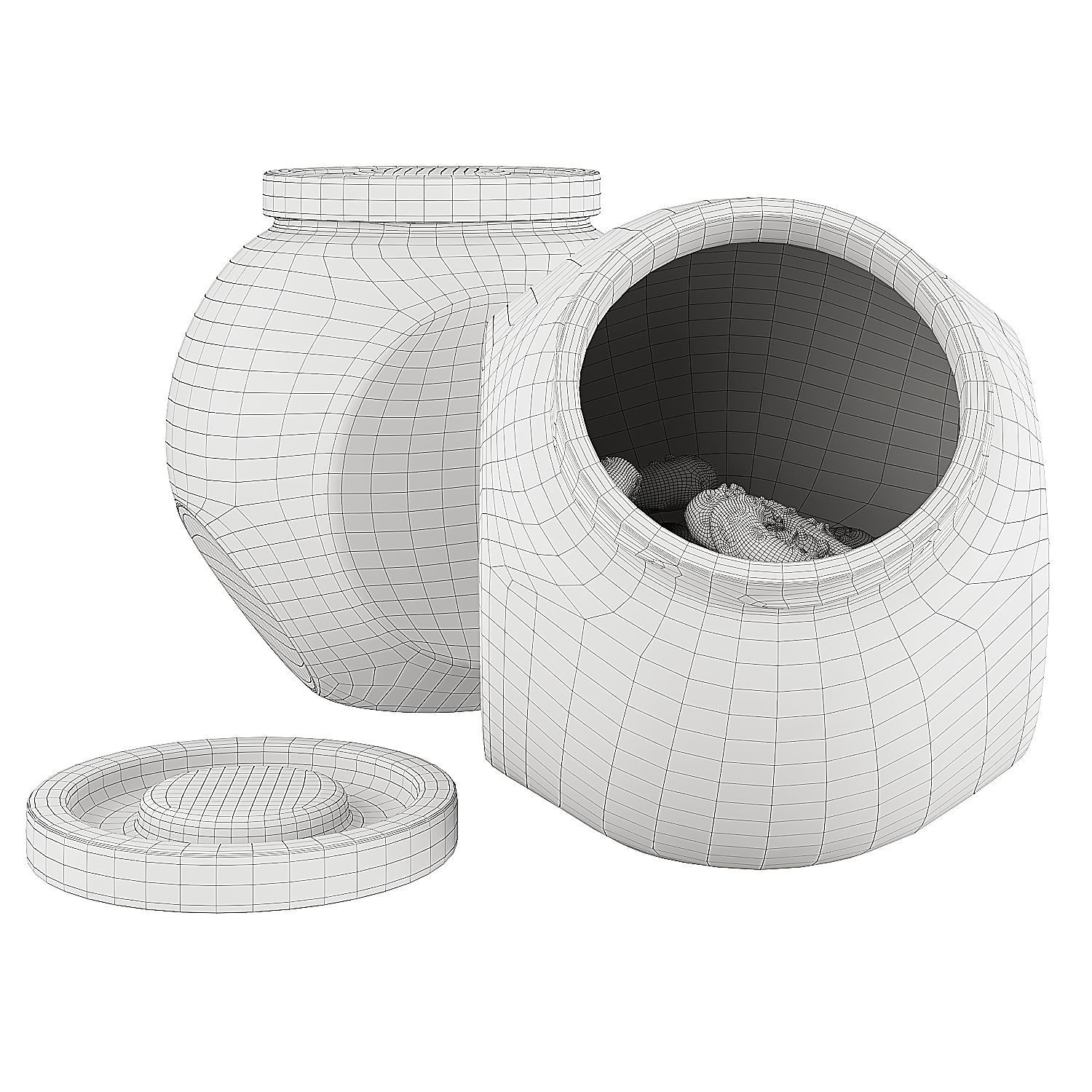 Chocolate Chip Cookies in a Glass Jar 15 3D model_9