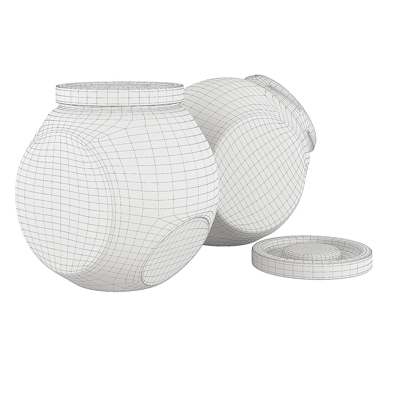 Chocolate Chip Cookies in a Glass Jar 15 3D model_12