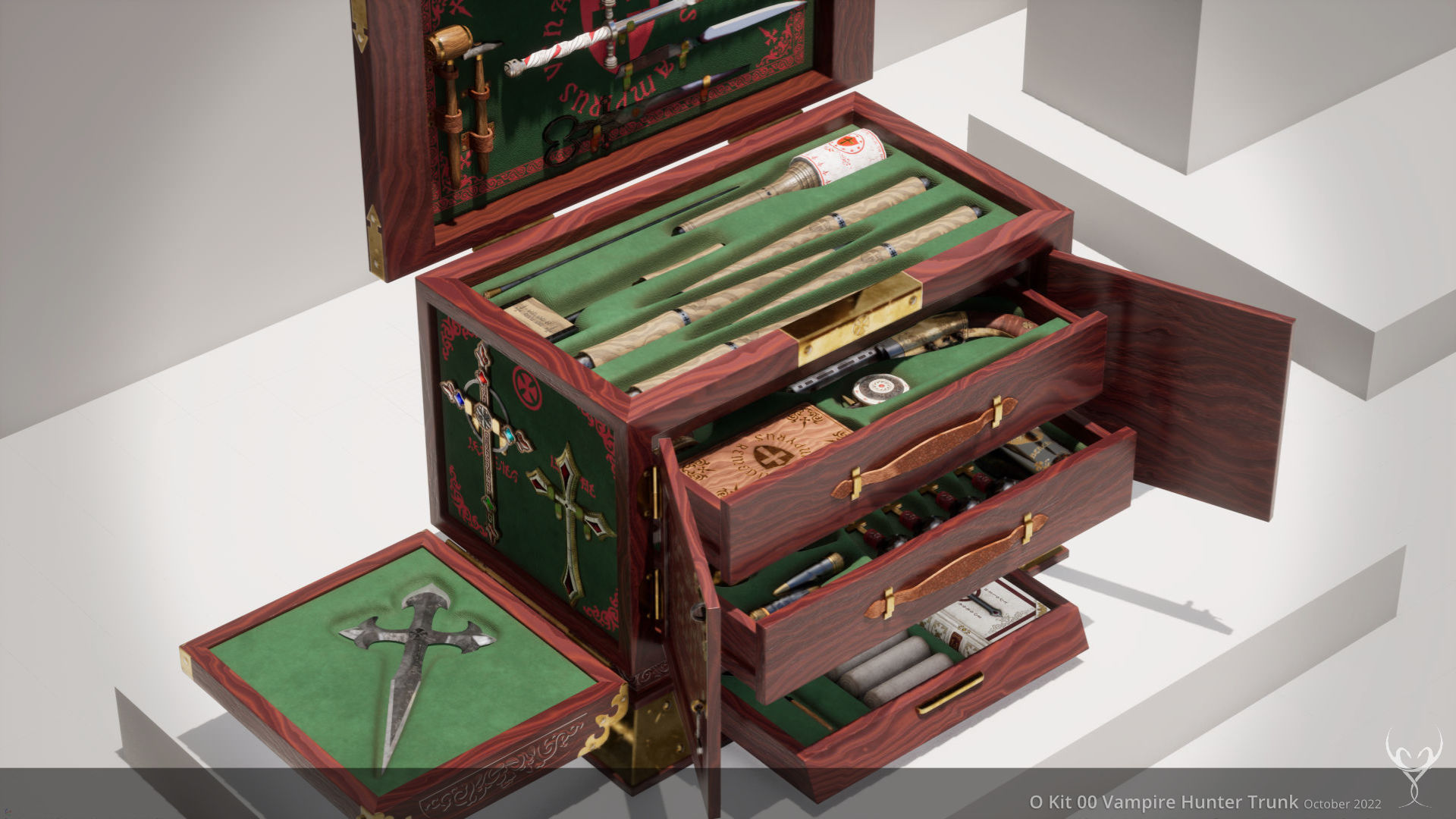 OB 00 Vampire Hunter Trunk 3D Model Collection_4