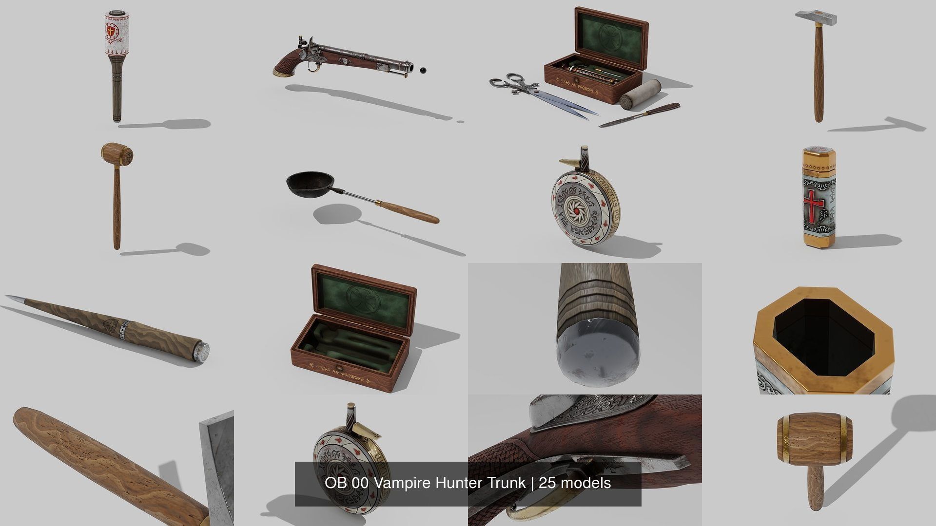 OB 00 Vampire Hunter Trunk 3D Model Collection_3