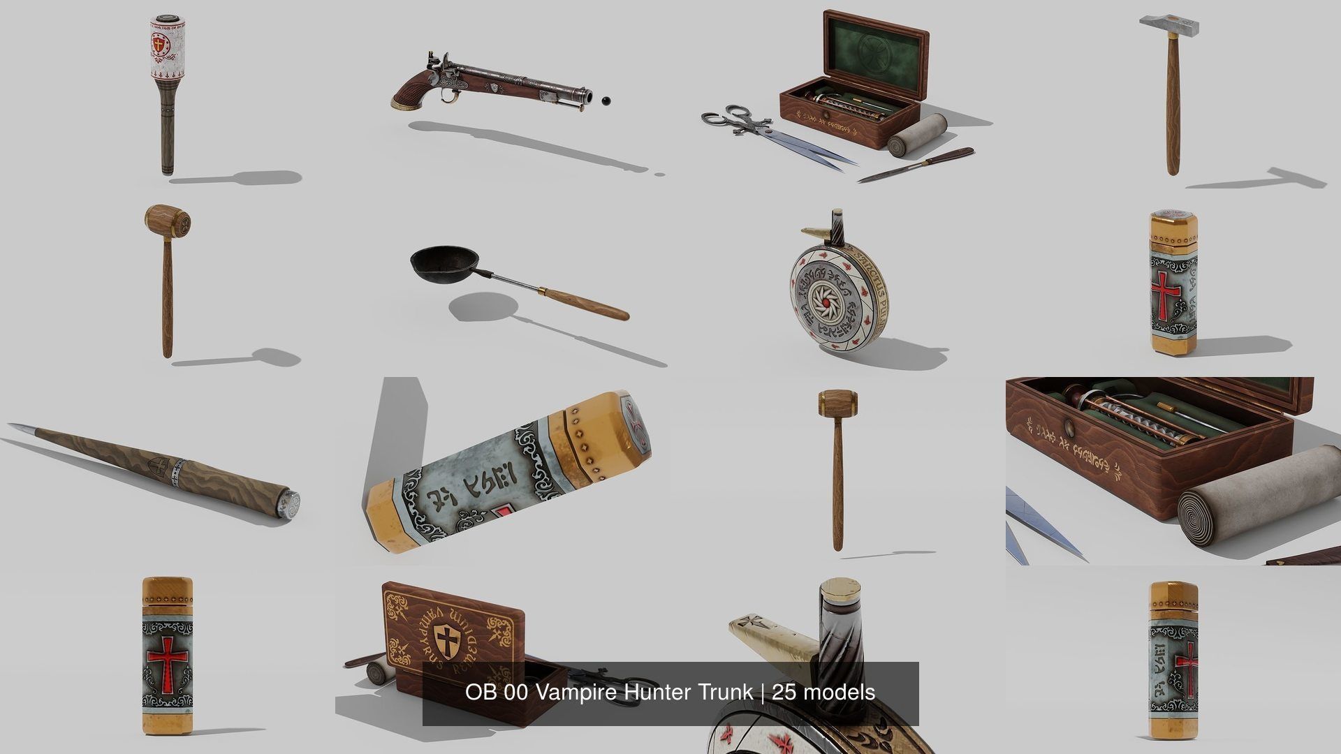 OB 00 Vampire Hunter Trunk 3D Model Collection_5