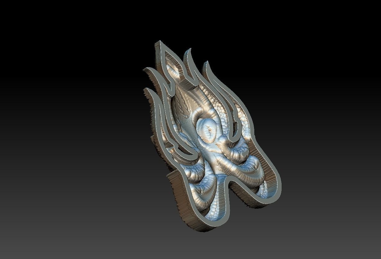 Octopus Pendant 3D print model_10