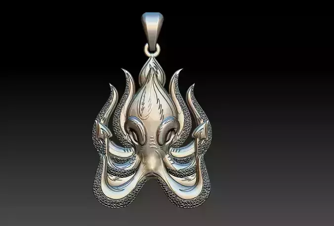 Octopus Pendant 3D print model Octopus Pendant 3D print model
