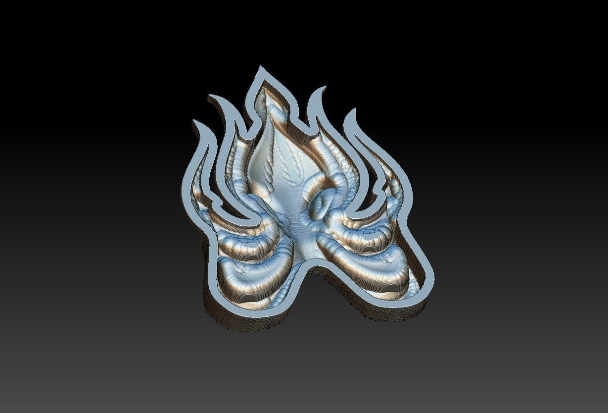 Octopus Pendant 3D print model_9