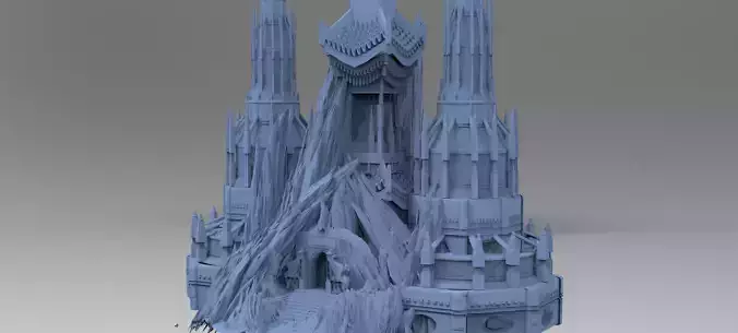 Castle Spiked Rocks 3 designs 3D model