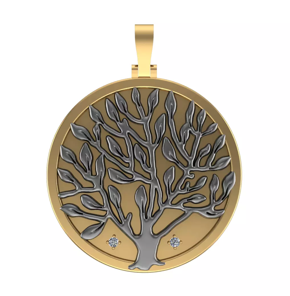 Tree of Life Picture Pendant 3D print model_0