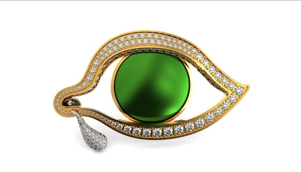  Eye of Time brooch by Salvador Dali 3D print model_8