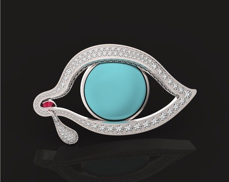  Eye of Time brooch by Salvador Dali 3D print model_32