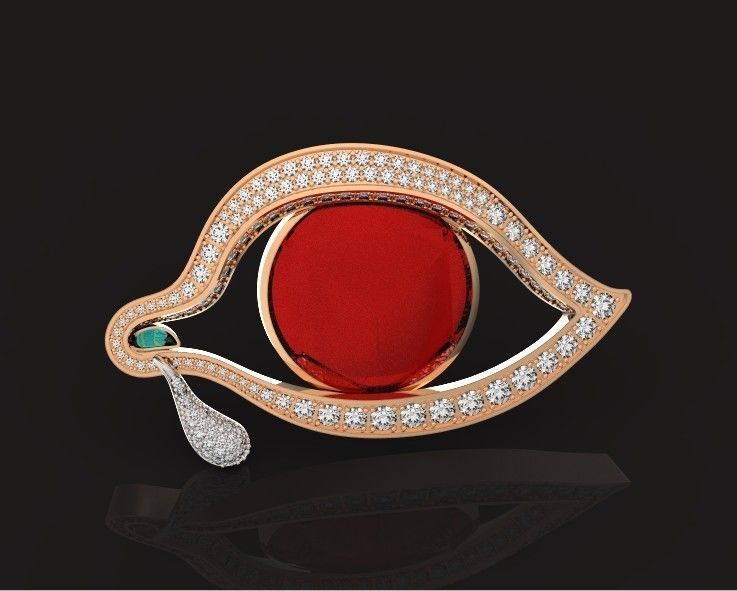 Eye of Time brooch by Salvador Dali 3D print model_18