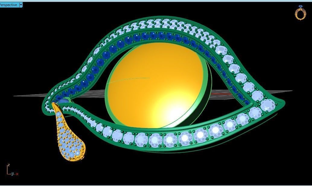  Eye of Time brooch by Salvador Dali 3D print model_24