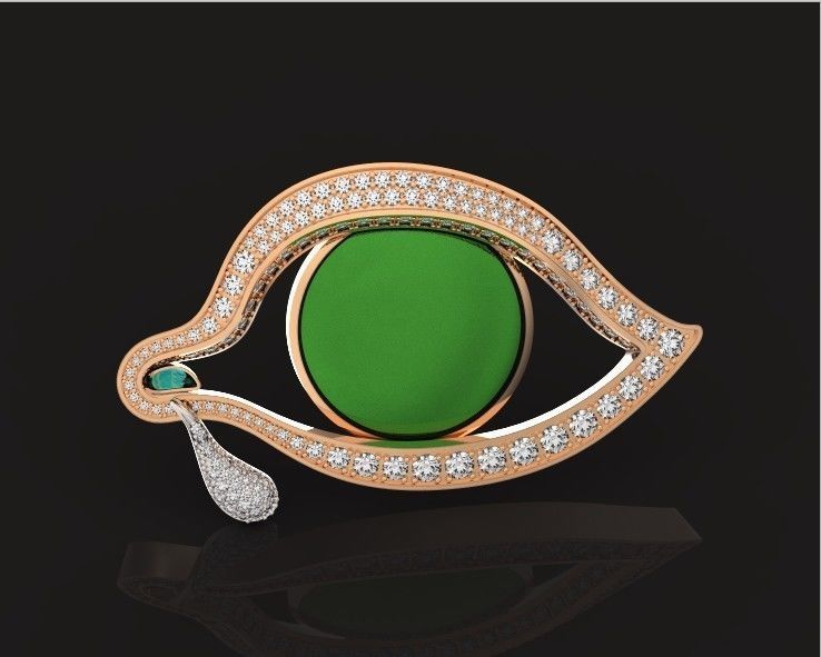  Eye of Time brooch by Salvador Dali 3D print model_19