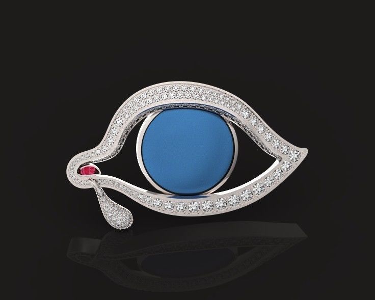  Eye of Time brooch by Salvador Dali 3D print model_31