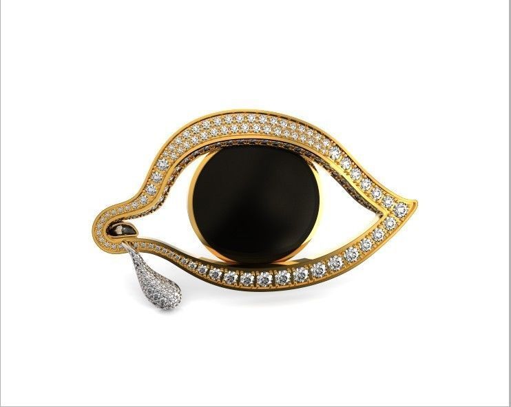  Eye of Time brooch by Salvador Dali 3D print model_3