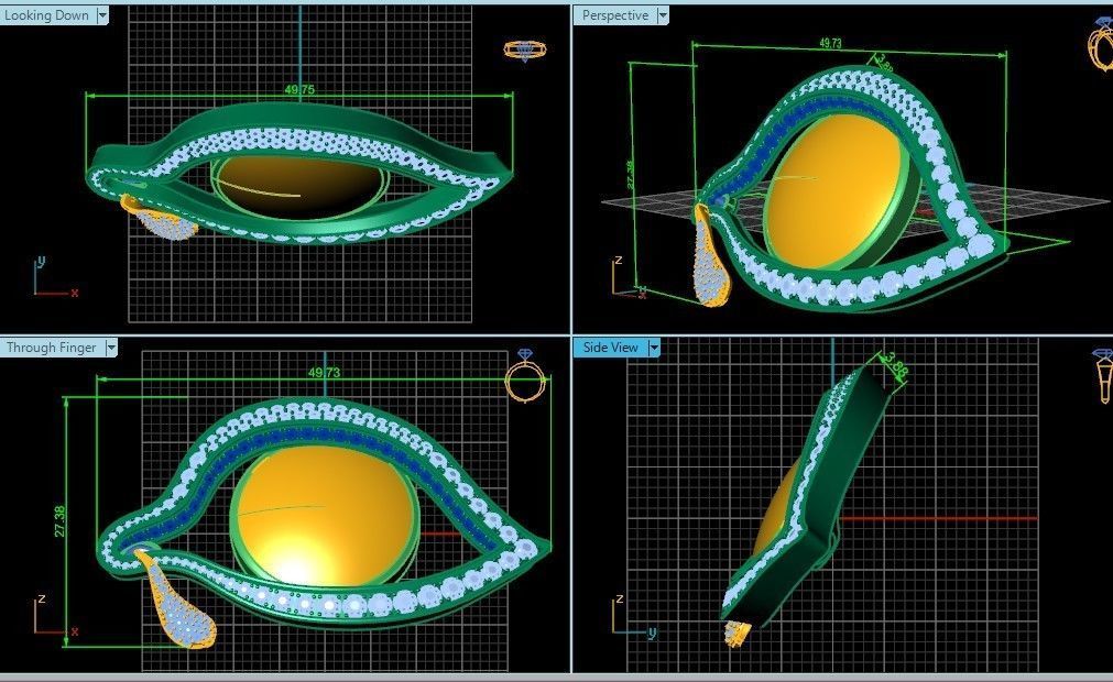  Eye of Time brooch by Salvador Dali 3D print model_4