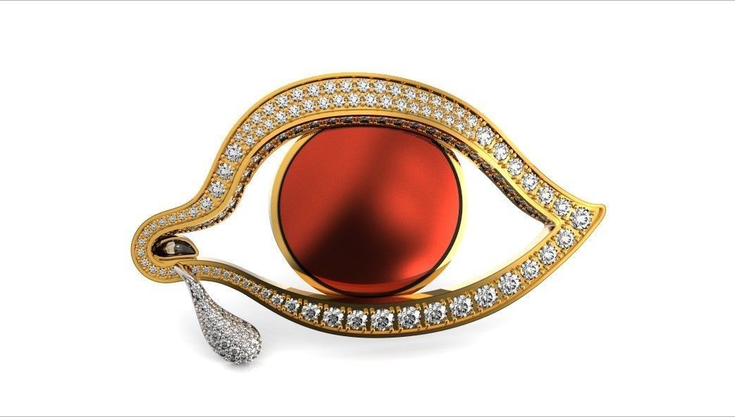  Eye of Time brooch by Salvador Dali 3D print model_9