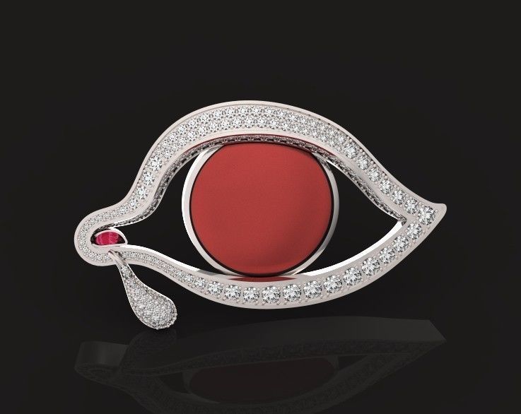 Eye of Time brooch by Salvador Dali 3D print model_13