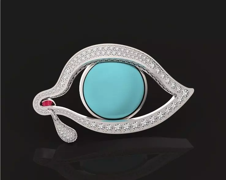  Eye of Time brooch by Salvador Dali 3D print model_0