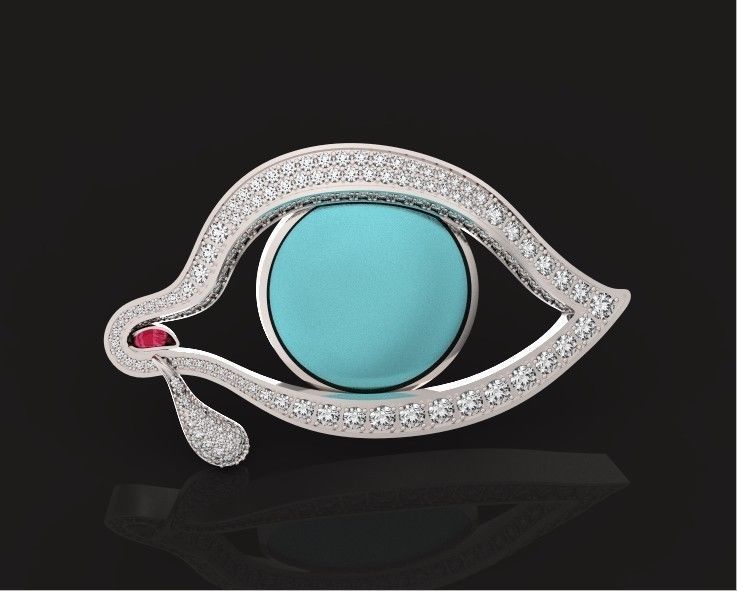  Eye of Time brooch by Salvador Dali 3D print model_27