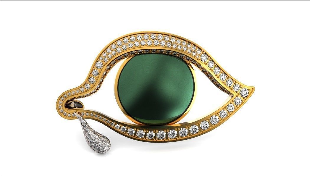  Eye of Time brooch by Salvador Dali 3D print model_35