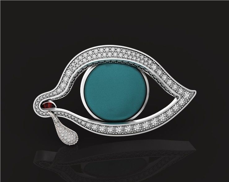  Eye of Time brooch by Salvador Dali 3D print model_39