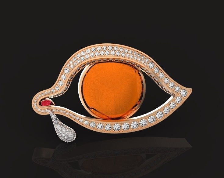  Eye of Time brooch by Salvador Dali 3D print model_17