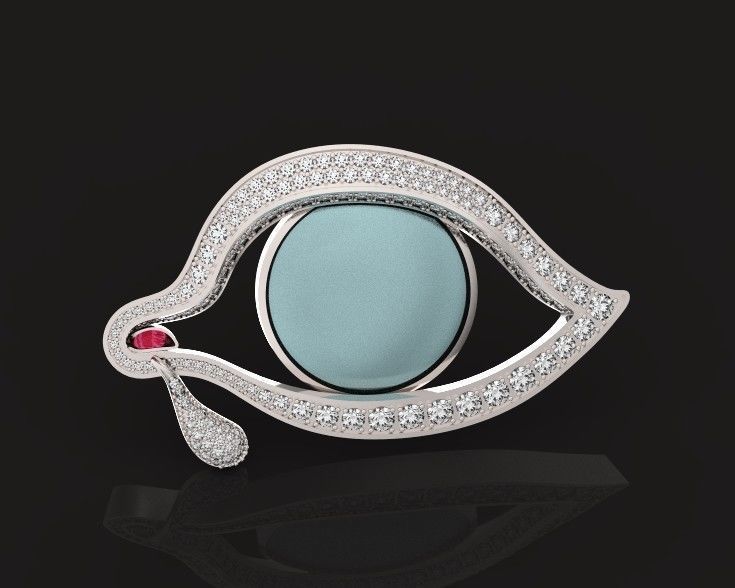  Eye of Time brooch by Salvador Dali 3D print model_15