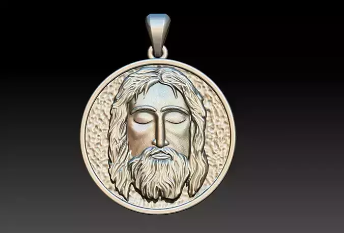 Jesus Face Old Medal
