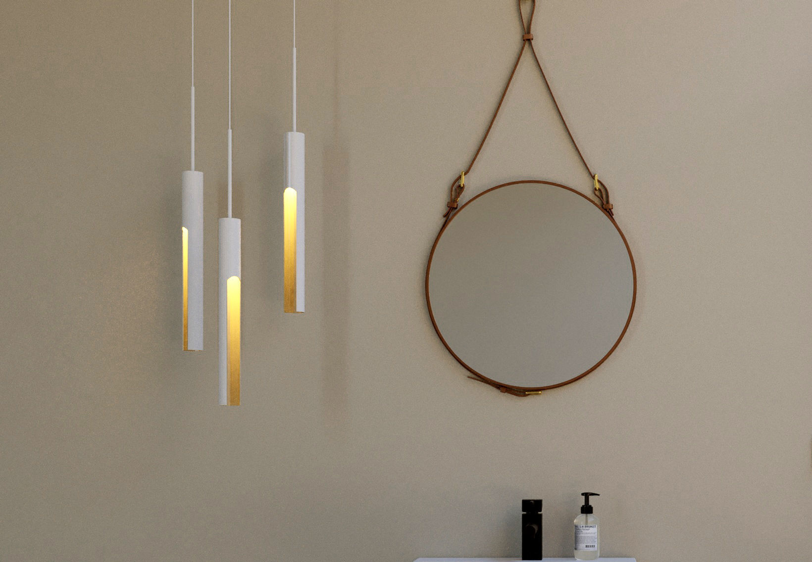 Classic Interior Bathroom Scene  3D model_4