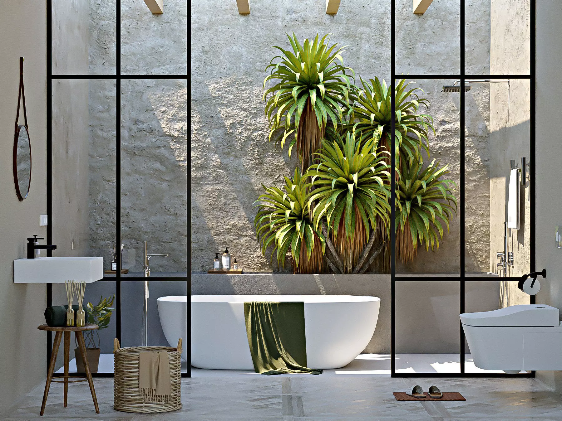 Classic Interior Bathroom Scene  3D model_0