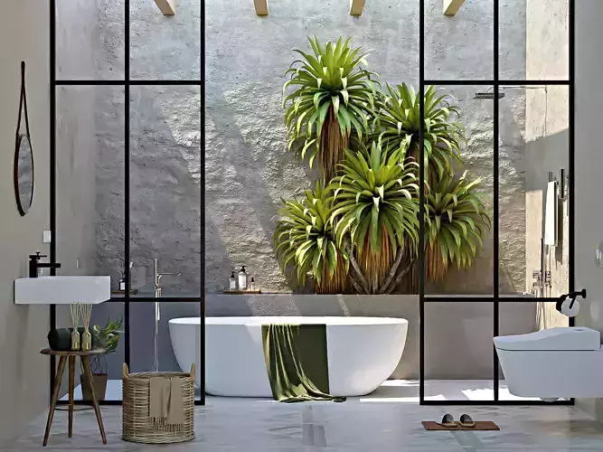 Classic Interior Bathroom Scene  3D model