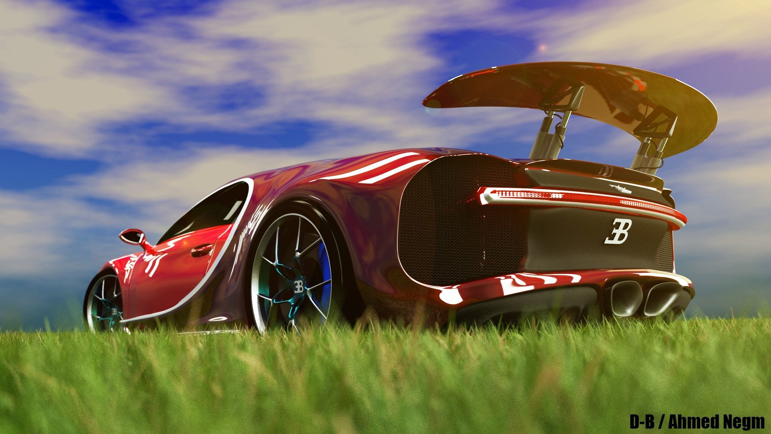 Bugatti Car Model 3D model_2