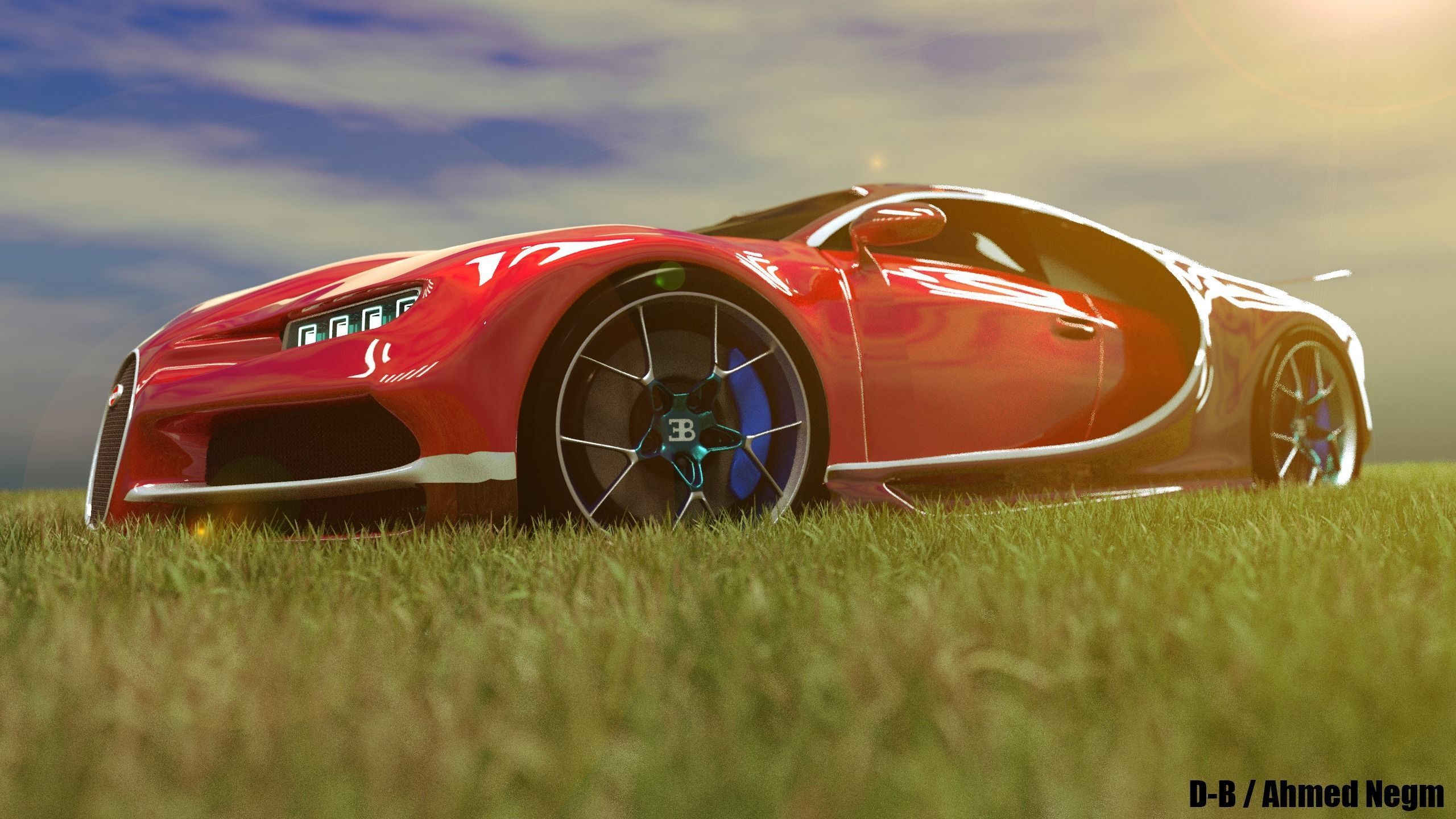 Bugatti Car Model 3D model_1