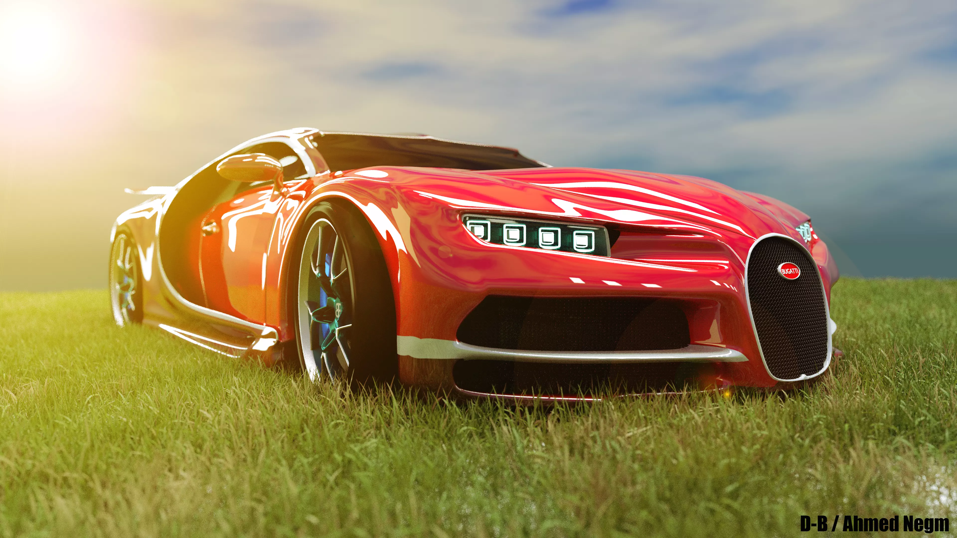 Bugatti Car Model 3D model_0