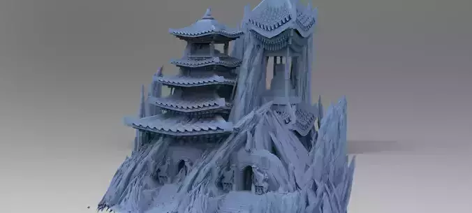 Castle Spiked Mountains Kitbash 