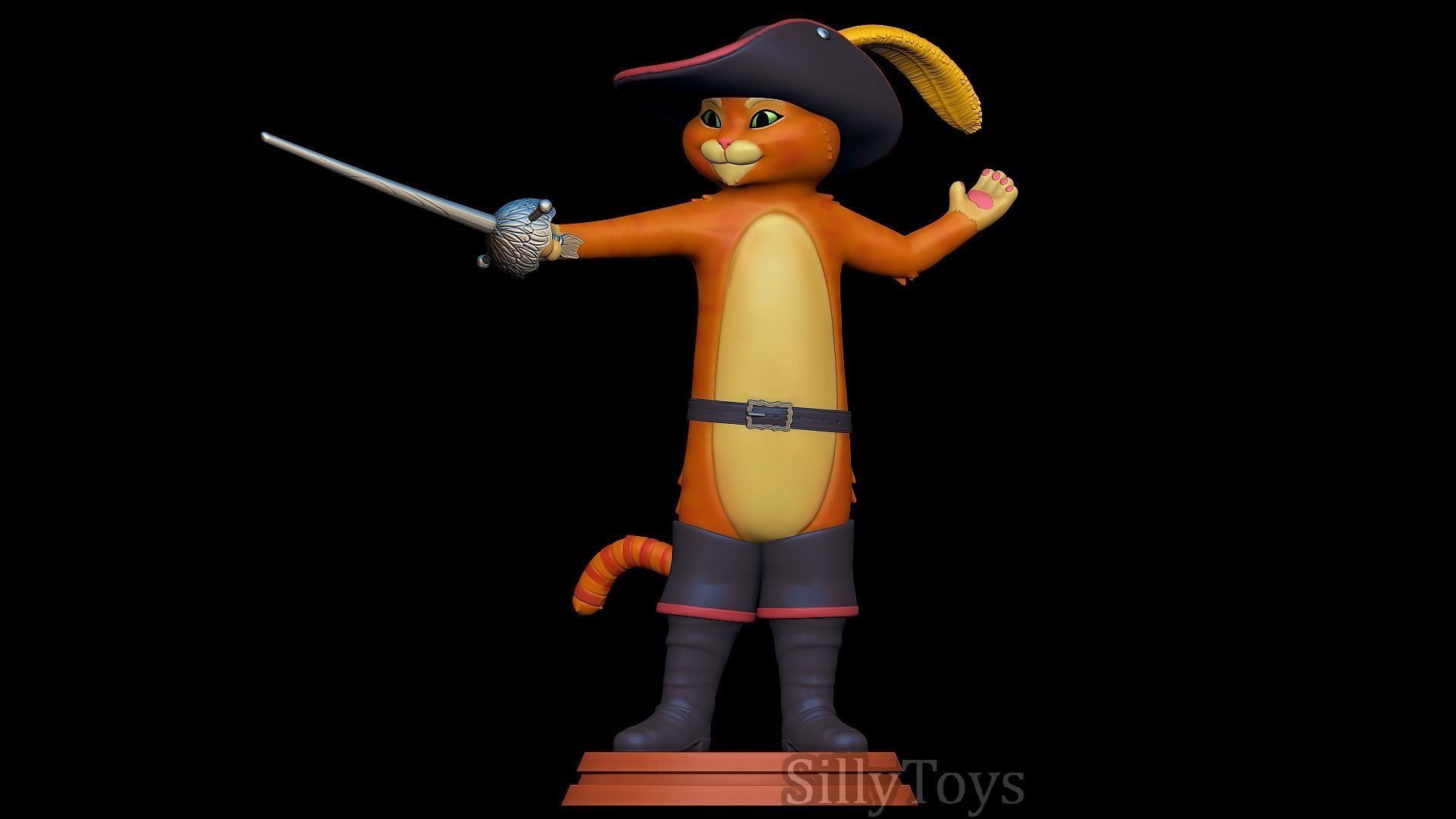 Puss in Boots 3D print model_1