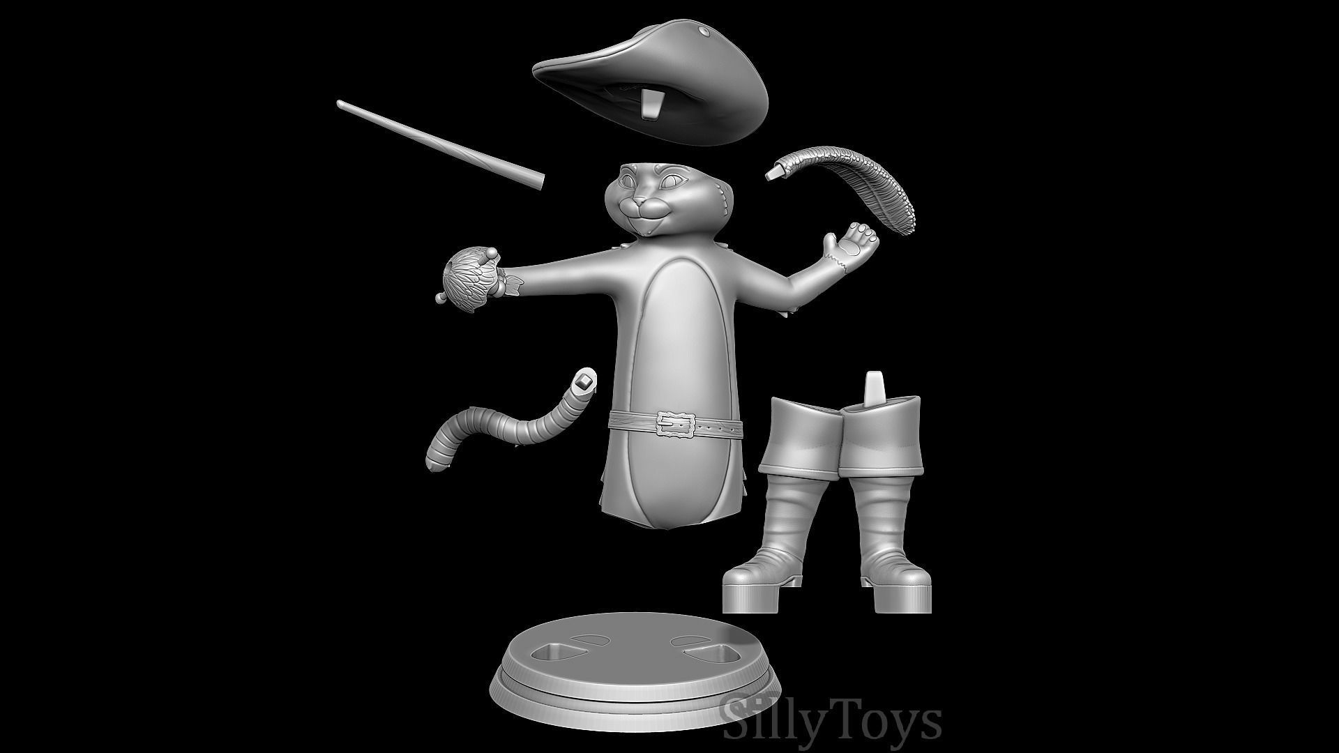 Puss in Boots 3D print model_8