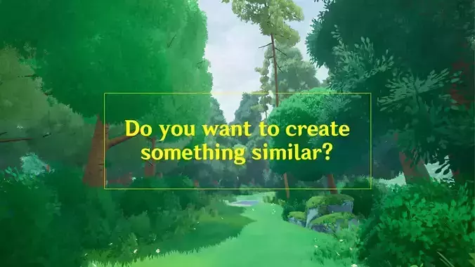 Stylized Trees Pack 3D model