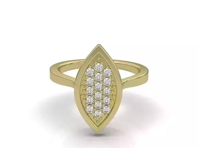 Anillo marquise pave