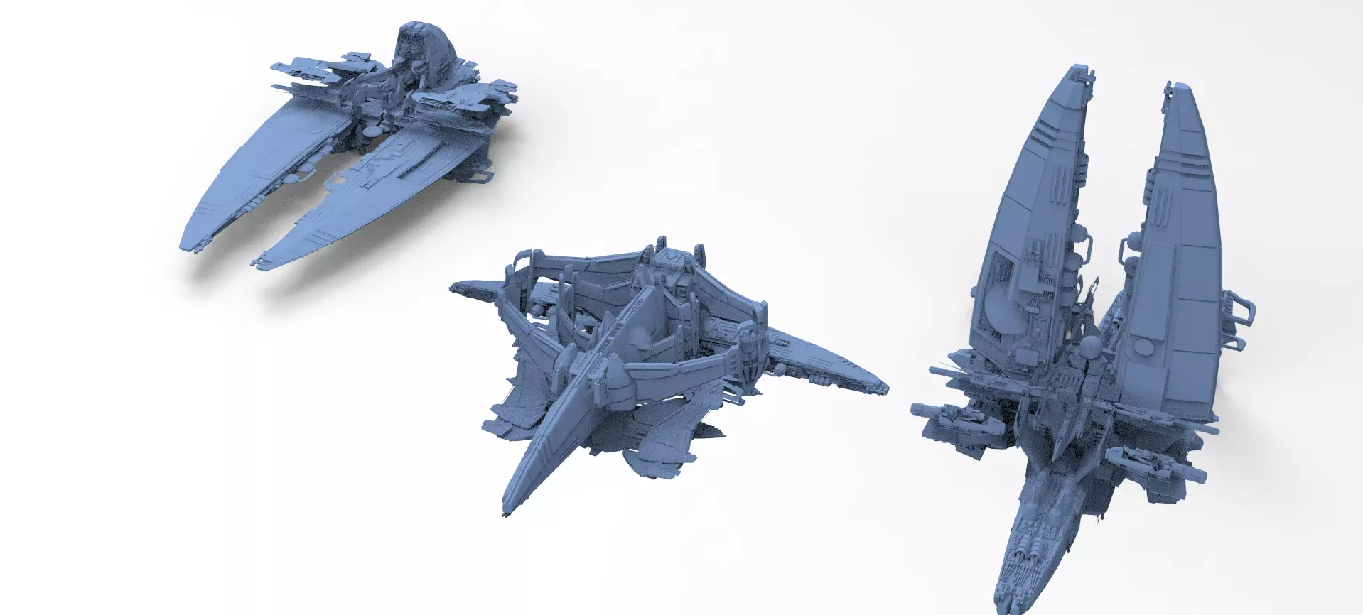 Dark Terra Former Structures 3 designs 3D model_0