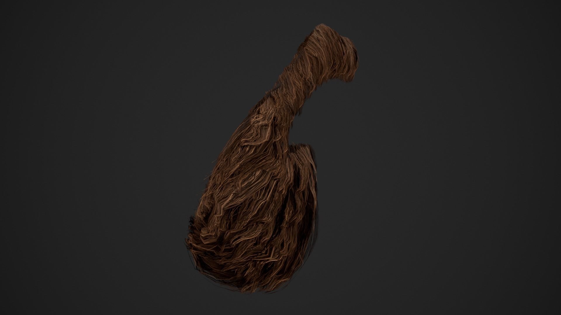 Facial Hair Cards Style 4 - Circle Beard Low-poly 3D model_16