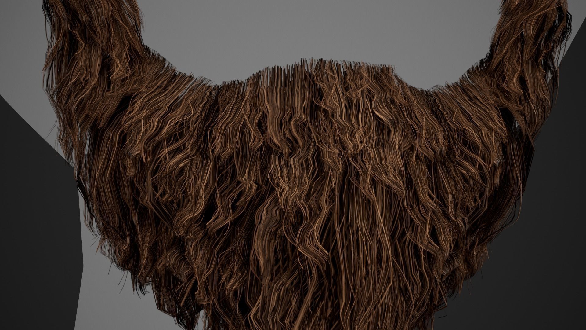 Facial Hair Cards Style 4 - Circle Beard Low-poly 3D model_13