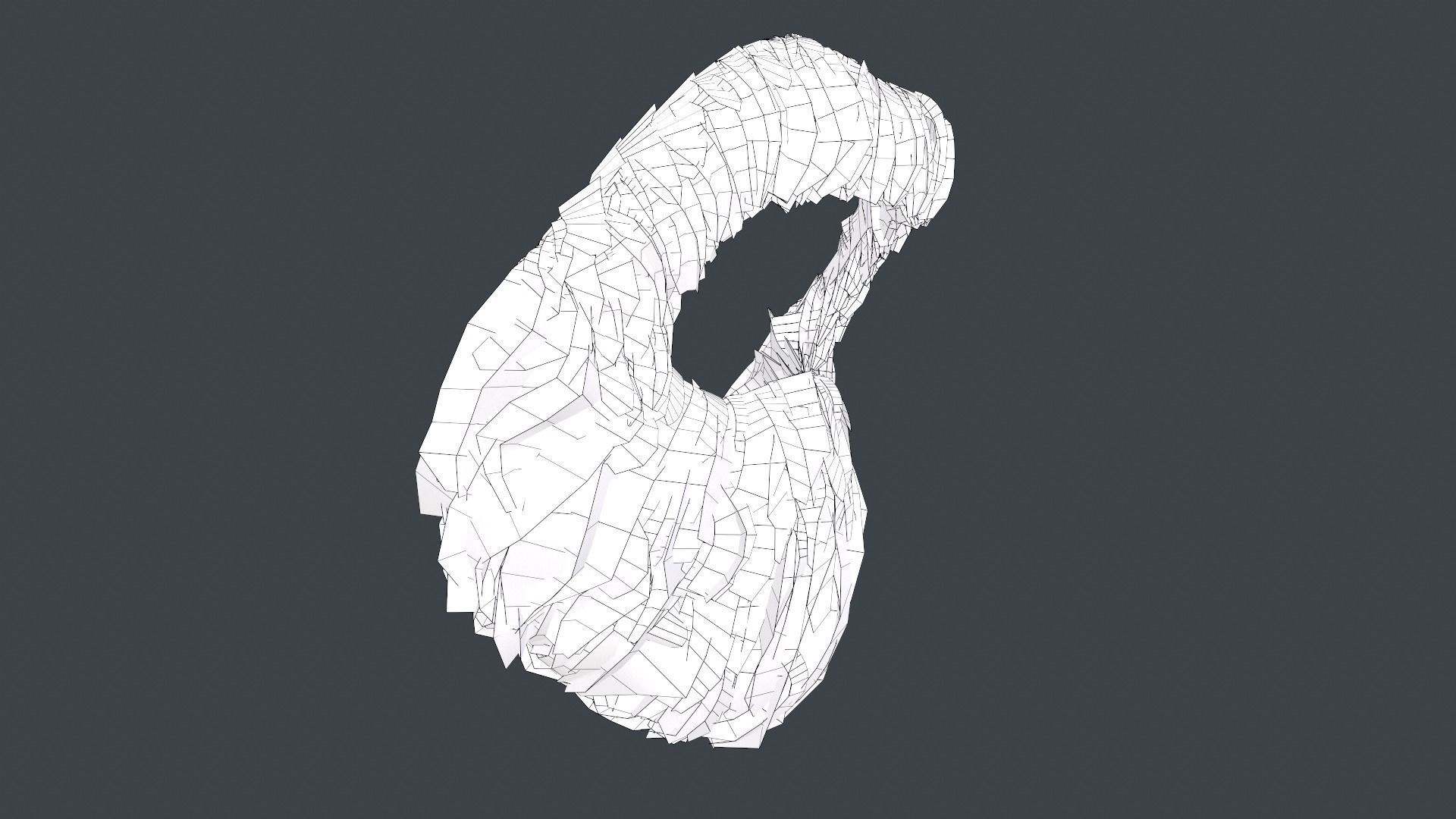 Facial Hair Cards Style 4 - Circle Beard Low-poly 3D model_21