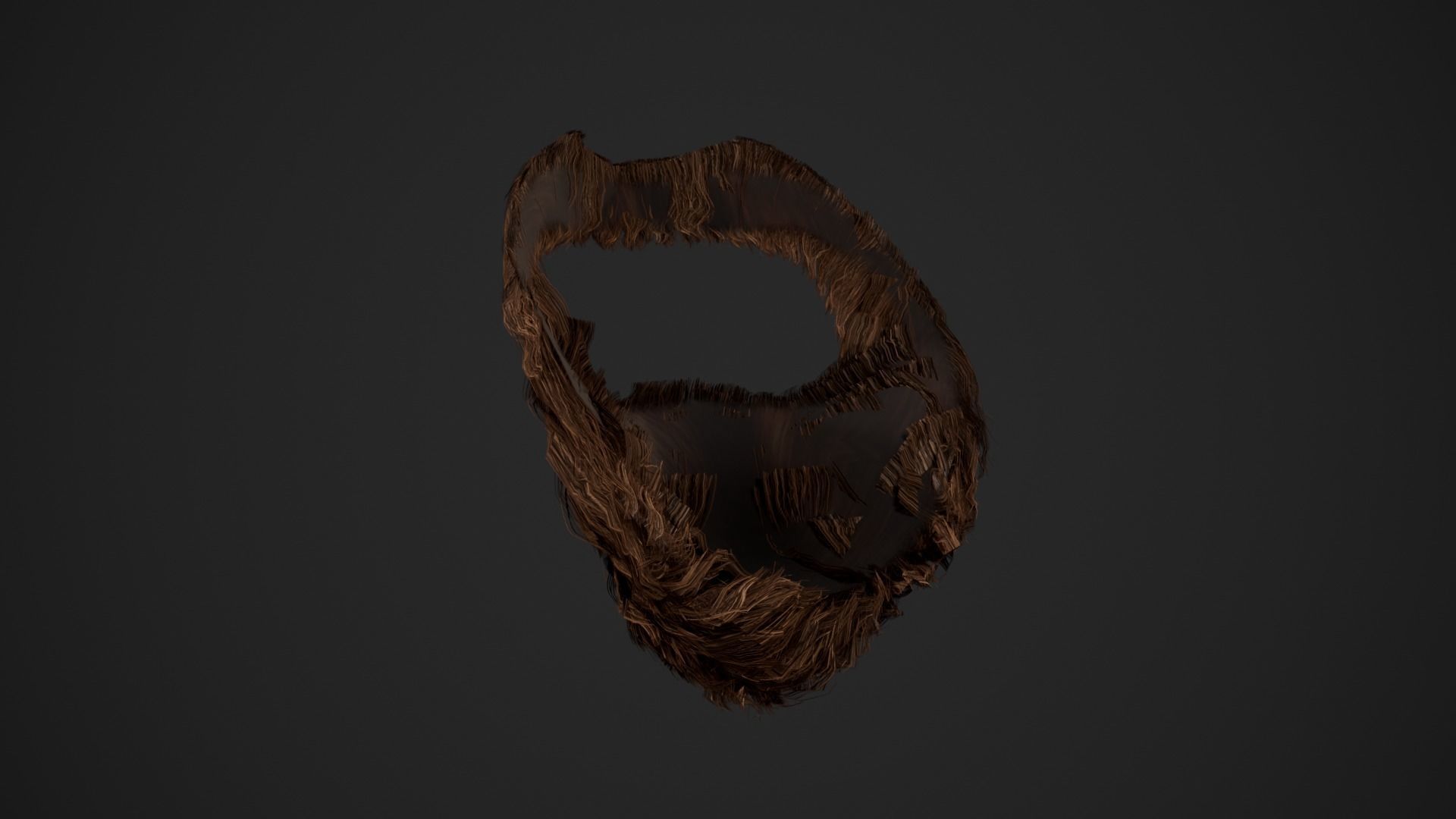 Facial Hair Cards Style 4 - Circle Beard Low-poly 3D model_17