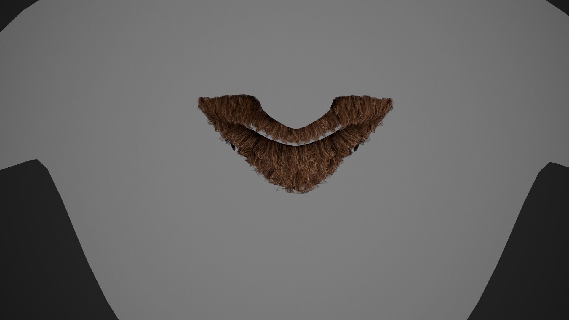 Facial Hair Cards Style 4 - Circle Beard Low-poly 3D model_11