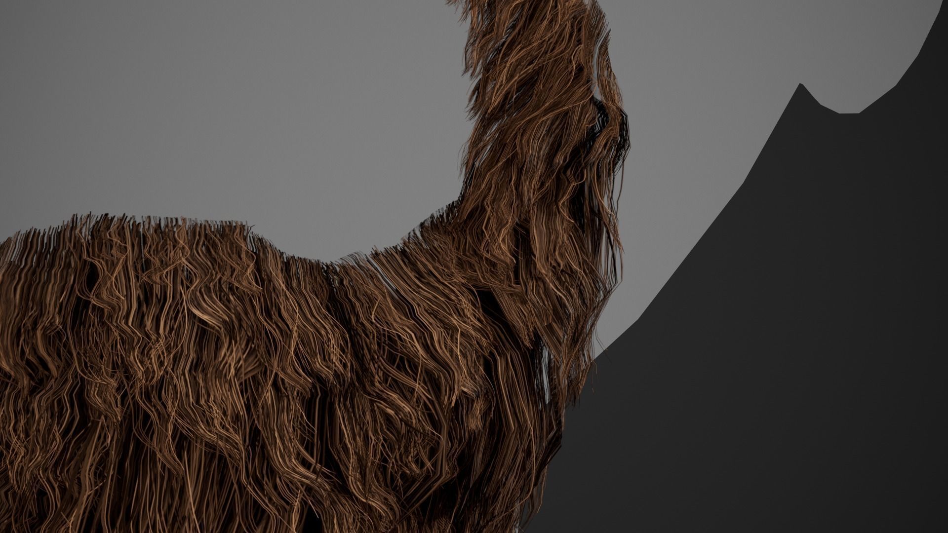 Facial Hair Cards Style 4 - Circle Beard Low-poly 3D model_14