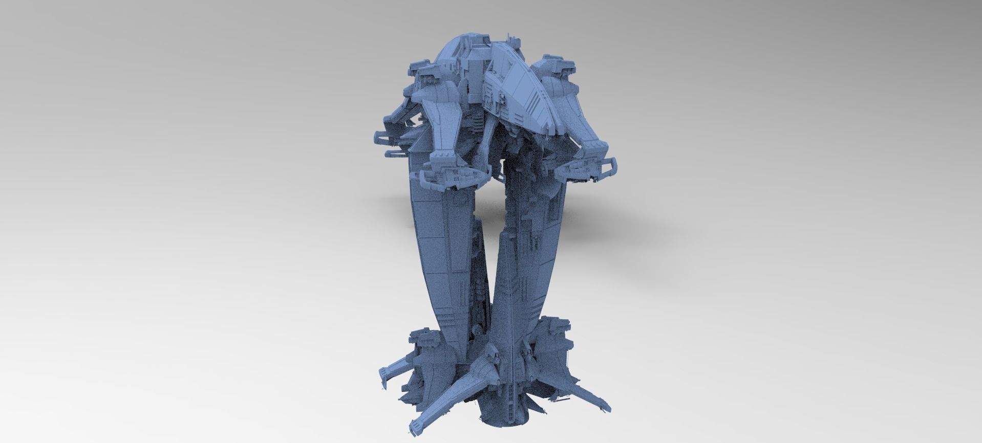 Dark Terra Former Ship destroyer 4  3D model_1